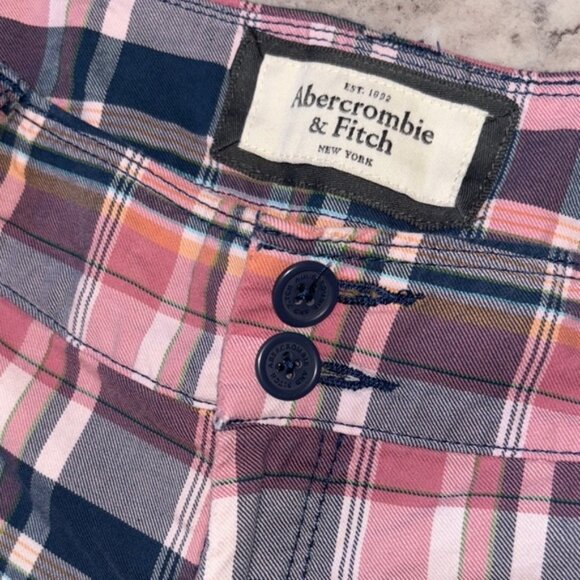 Abercrombie & Fitch Pink and Blue Bermuda Shorts - Picture 6 of 9
